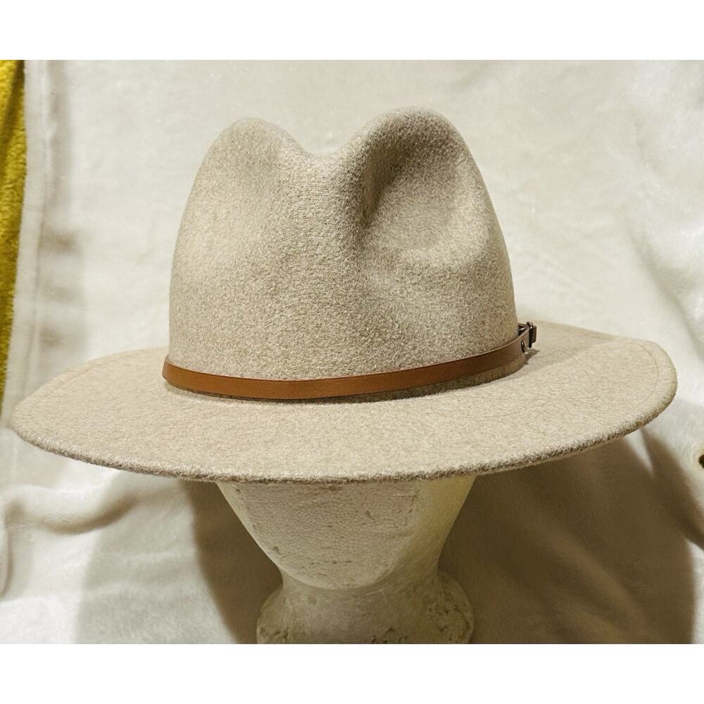 Unbrand Wool Blend Cowboy Western Hat Designer Natural Sleek Boho Casual
